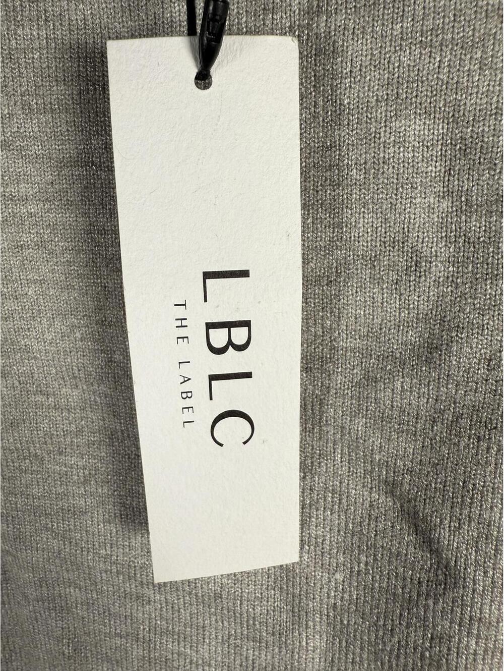 NWT LBLC The Label Womens Heather Grey Christina Collared V Neck Top Size Large - Picture 7 of 7